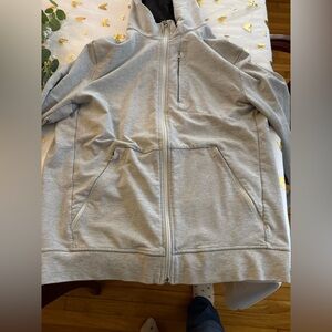 lululemon athletica Men's Light Gray Full-Zip Hoodie